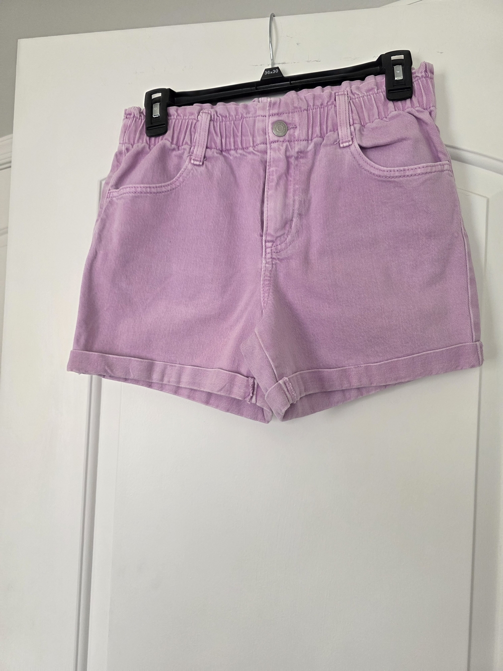 Cat & Jack Lavender Elastic-Waist Denim Shorts